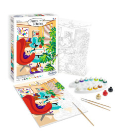 Sentosphère – Palette d'Artiste – Mon Intérieur – Peinture Acrylique - Création Relaxant - Adultes – 14 à 16 couleurs – toilée c