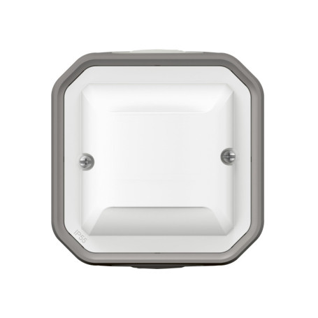 LEGRAND - Détecteur Mural Plexo sans Neutre 100W LED - Composable Gris