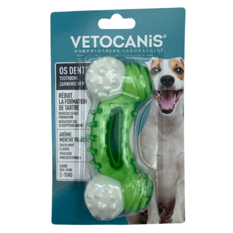 Vetocanis - Os pour Chien Anti-Tartre - Soin Dentaire pour Petit et Moyen Chien - Hygiène et Santé - Accessoire en Nylon Résista