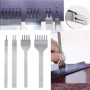 Malayas 4Pcs 6mm DIY Cuir Kit Outils Perforatrice Artisanat du Cuir Griffe Perforateur Trou Couture Diamant Laçage 1+2+4+6 Prong