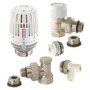 SOMATHERM FOR YOU, Kit de raccordement pour radiateur avec tête thermostatique, équerres universelles, purgeur d'air orientable,