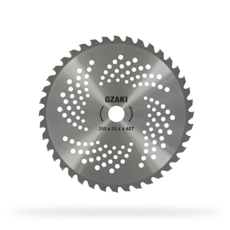 GREENSTAR - Lame 40 Dents Pour Débrousailleuse - Dents à Pointe Carbure - Largeur de Coupe : 255 mm - Epaisseur 1,3 mm - Alésage