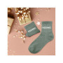 Chaussettes vertes à paillettes "passionnée"
