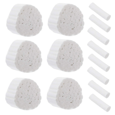 Scicalife 1000Pcs Rouleaux de Coton Dentaire Haute Absorbante Boule de Coton Roulée Tampons de Coton Bouchons de Nez pour Enfant