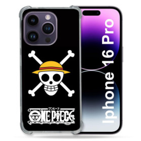 Cokitec Coque Renforcée pour Apple Iphone 16 Pro Manga One Piece Tete de Mort