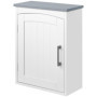 kleankin Meuble WC Suspendu Armoire à Pharmacie Murale Armoire Salle de Bain Rangement avec Porte et étagère réglable - 41 x 18,