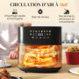 HOMCOM Friteuse à air friteuse sans huile 8 L air fryer 1700 W 8 programmes, circulation d'air chaud à 360°, écran tactile LED, 