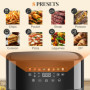 HOMCOM Friteuse à air friteuse sans huile 8 L air fryer 1700 W 8 programmes, circulation d'air chaud à 360°, écran tactile LED, 