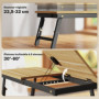 HOMCOM Table de lit Pliable et réglable, Plateau pour Ordinateur Portable avec Plateau inclinable, tiroir, Bureau de lit en Bamb