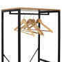 HOME DECO FACTORY - HD7437 - Portant à Vêtement en Acier, Mobilier, Meuble, Portemanteau, Entrée, Black