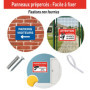 AUA SIGNALETIQUE - Panneau Prépercé (4 Trous) avec Angles arrondis - PVC Rigide 1.5 mm - (300 x 210 mm, Stationnement Interdit F