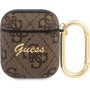 Guess GUA24GSMW Housse pour AirPods Marron 4G Script Metal Collection