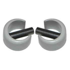 cyclingcolors 2x Clip de fixation avec goupille Ø 4mm pour manivelle volet roulant Ø 13mm extérieur couleur gris Fenêtre Store O