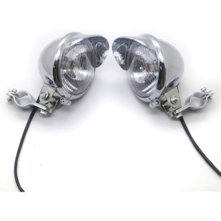 Additionnels Lampes Moto Chrome Passage de Brouillard de Brouillard avec Rouleau de Barre de Garde de la Cage Barre de Montage (