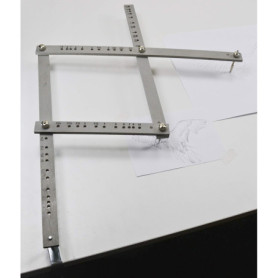 GRAPHOPLEX - Pantographe en Bois 35 cm - Outil de Reproduction et d’Agrandissement de Dessins - Précision et Facilité d’Utilisat