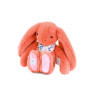 DOUDOU ET COMPAGNIE - Lapin Fleurette Terracotta 25 cm – Peluche Bébé Mixte Ultra Douce avec Foulard Fleuri – Doudou Naissance C