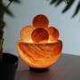 Lampe de Sel Bol avec 4 Boules Massage - Sculptée à la main -Ampoule et Câble Fournis - Décoration Relaxante-Purification d'Air 