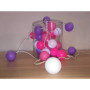 ëlopop Guirlande Lumineuse Intérieure I 30 Boules Multicolores Couleur Rose Blanc et Violet I LED Blanc I Longueur de 3m50 I Déc
