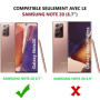 COQTEL® Coque pour Samsung Galaxy Note 20 360 Transparente Double Protection intégrale Silicone et TPU Antichoc
