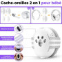 Soft Serenity Casque Anti Bruit Bébé 2-en-1 avec Étui de Transport, Protection Auditive pour Bébés, Casque Avion Bébés et Enfant