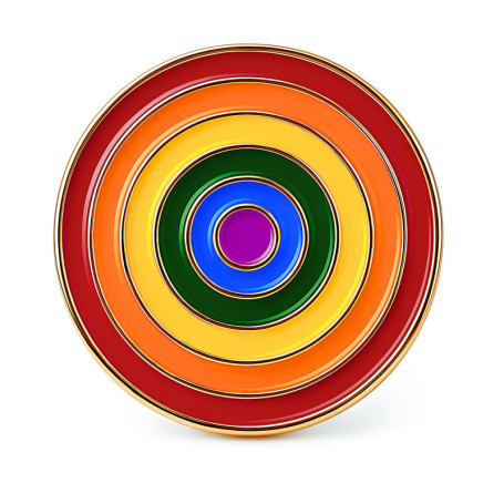 Pins Arc En Ciel | Pride Pins LGBT | Broche Dorée Badge Drapeau | Accessoire Doré Original Symbolique Communauté | Bijou Unisexe