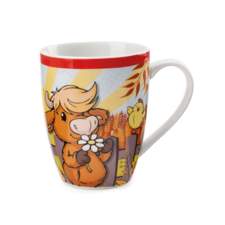 NICI Mug Vache des Highlands McMooray & Poussin Eggwina 310ml Porcelaine Rouge - Gobelet Tasse à thé Tasse à café Tasse en Porce