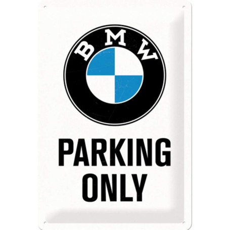 Nostalgic art 22241 bMW parking only blanc 20 x 30 cm
