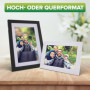InLine WiFRAME 2 55821H Cadre photo numérique avec 3 cadres amovibles en bois de noyer WiFi 10,1" avec fonction tactile 1920 x 1