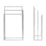 Relaxdays 10019256 Porte-serviettes sur pied avec base antidérapante 3 bras chromés en 3 hauteurs inox 82 x 46 x 21 cm support v