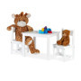 Relaxdays Chaise Table Enfant, pour Dessiner avec 2 chaises. Moderne, Chambre d'enfants, intérieur, Coin de la Chambre,