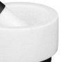 Relaxdays Mortier et pilon, en granit, Silicone, longue vie, massif épices et herbes,broyeur en pierre D14 cm, blanc