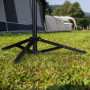 Relaxdays Support de Parasol, Jardin & Camping, Mobile, Pliant, 25-32 mm, HLP 55x76x76 cm, Acier, Noir