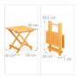 Relaxdays Table Pliante en Bois, pour Salon, Balcon et terrasse, Robuste, Console, HLP : 50 x 50 x 50 cm, Nature