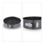 Relaxdays Lot moules à charnière, 8 Plats, diamètre: 14/16/18/20/22/24/26/28 cm, inoxydables, antiadhésifs, Anthracite