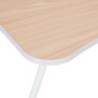 Relaxdays Table de lit, Tablette canapé, HxLxP : 26x63x40 cm, Support Pliable, Ordinateur Portable, MDF, Fer, Brun Clair