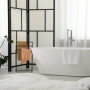 Relaxdays Porte-Serviettes, 3 Barres, Acier, H x L x P : 82,5 x 46 x 21 cm, Support sèche-draps de Bain à Poser, Noir