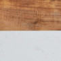 Relaxdays Planche à découper Ronde, marbre & Bois, Accessoire de Cuisine, HxD: 1,5x25 cm, à accrocher, Nature - Blanc