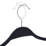 Relaxdays Cintre en Paille de blé et Plastique, lot 10, Accessoire Durable, Compact, Barre, encoches, Noir