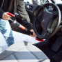 Relaxdays Canne antivol Voiture, Code à 5 Chiffres, Bloque-Volant, Acier, réglable, Serrure Camping-Car, Noir/Rouge