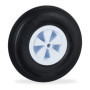 Relaxdays Roue de brouette 3.50-6, Caoutchouc, Jante en Plastique, Rechange, increvable, 100 kg Max., Noir - Blanc