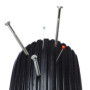 Relaxdays Roue de brouette 3.50-6, Caoutchouc, Jante en Plastique, Rechange, increvable, 100 kg Max., Noir - Blanc