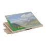 Relaxdays Plateau pour Puzzle allant jusqu'à 1 000 pièces, Ergonomique, 4 tiroirs, Bois de pin, Nature et Vert