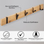 ONVAYA® Porte-manteau | Bambou | Portemanteau mural au design moderne | Portemanteau en bois de bambou | Crochet pliable | Patèr