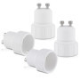 kwmobile 4x adaptateur de douille - Convertisseur douilles GU10 vers E14 - Adaptateur de support de lampe culot baïonnette pour 