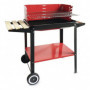 Roues de barbecue au charbon de bois Algon Noir Rouge (58 x 38 x 72 cm) Acier ém 123,99 €