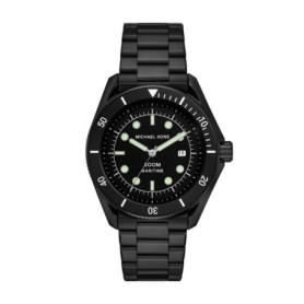 Michael Kors - Montre Maritime à trois aiguilles en acier inoxydable noir, pour homme, MK9181