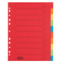 Idena 90267 - Intercalaire en carton pour documents DIN A4, 22,5 x 30 cm, 30 intercalaires pleine couleur en 10 couleurs, 150g/m