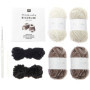Rico Design Kit Crochet Baby Booties - Hérisson de des Chaussons douillets et Originaux pour bébé