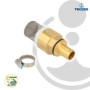 tecuro - Kit de filtre d'aspiration 1/2", valve à pied en laiton avec clapet anti-retour et crépine d'aspiration, douille de tuy