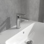 Villeroy & Boch Robinetterie pour lavabo Villeroy & Boch O.novo, robinet de salle de bains avec tirette et cartouche céramique, 